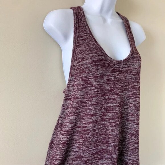 Aritzia Wilfred Free Ornella Tank Top Heathered Sleeveless Burgundy Size XS - Picture 8 of 15